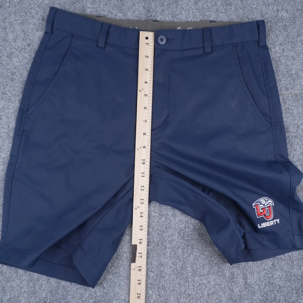 Columbia Golf Shorts Mens 34 Navy Blue Liberty University Omni-Wick Lie Angle